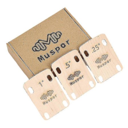 3 kpl Sähkökitaran kaulan säätöpalat vaahteralevy .25/.5/1 asteen varaosat