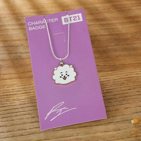 Bt21 Metal Alloy Necklace Bts Cartoon Hanging Ornament Gift For K-pop Fans