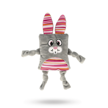 Dogman Rabbe Plutt Grå - Hundleksak med pip - Hundleksaker