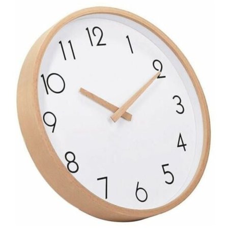 12 tommer lydløst digitalt vægur i træ, vintage dekor uden tikken