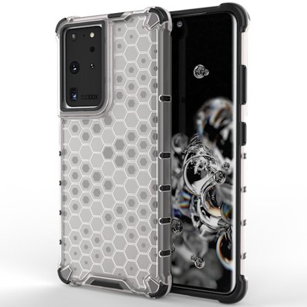 Galaxy S22 Ultra Skal Honeycomb Armored - Transparent