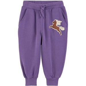 Mini Rodini Purple GOTS Horses Sweatpants 92/98 cm - Bottoms - 92/98 cm - Purple