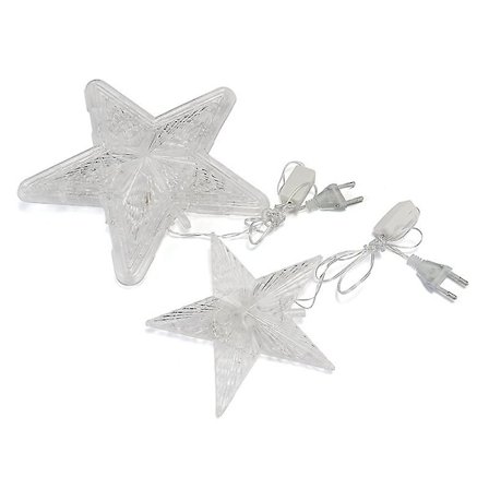 LED-stjärna i plast, nattlampa, julgransdekoration