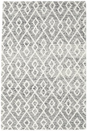 Tapete Lã 200X300 Hudson Preto/Branco Creme