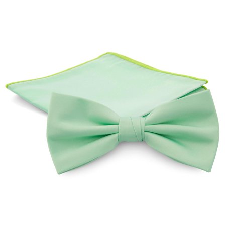 Ensemble de nœud papillon pré-noué et pochette de costume vert menthe pour hommes - Sets de nœuds papillon - pour Hommes - Trendhim
