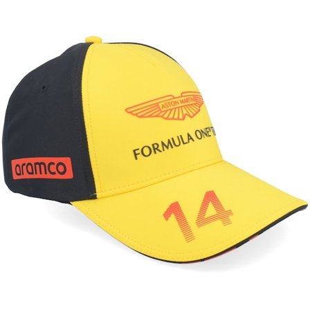 Formula One - Motor Geel adjustable Cap - Aston Martin F1 25 Alonso Special Edition Spain Helios Yellow/Black A-Frame Adjustable @ Hatstore
