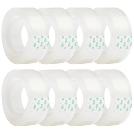 {xjxj}Transparent Klar Tape Refill, Robust og til Kontor- og Skolebrug