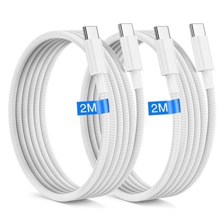 2 USB-C till USB-C-kabel 60W - E.F.Connection - för iPhone 17 Pro Max iPhone 17 16 15 - 2M Snabbladdning