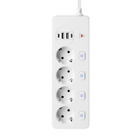 BKL-504 EU IQ - European Standard Power Strip med USB