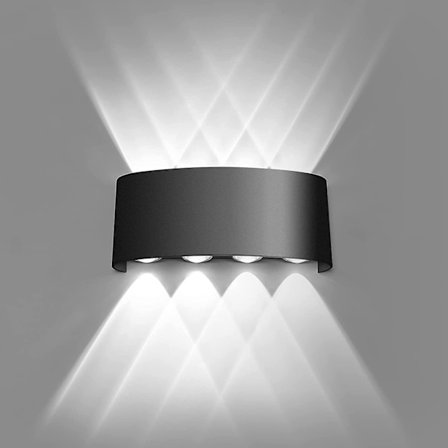 LED Innendørs Vegglampe 8w Hvit Moderne Vegglampe Opp Ned Spotlampe For Stue Soverom -ES