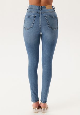 Bubbleroom - High Full length Superstretch Jeans - Kläder