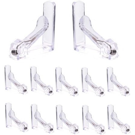 12 stk. gennemsigtige plastikdugsklemmer til restaurantfest picnic bryllup store bordklemmer