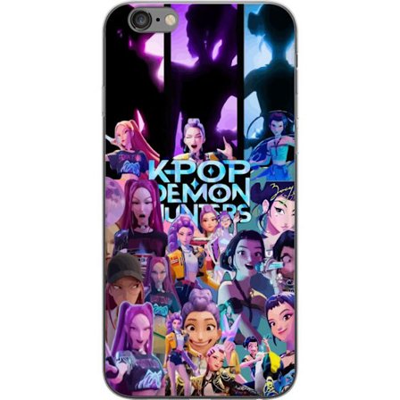 Yhteensopiva Puhelinkuori Apple iPhone 6s Plus KPop Demon Hunters anime tyyli tumma suunnittelu