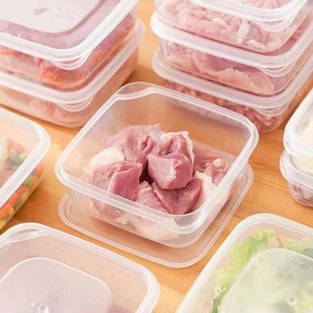 Suljettu muovinen säilytyslaatikko Jääkaapin säilytyslaatikko Mikrow