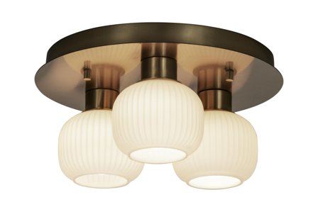 Aneta Lighting MESSINA plafond bad, matt messing, 3 x G9, IP44