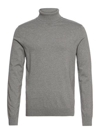 Selected Homme Slhberg Roll Neck Noos Grå