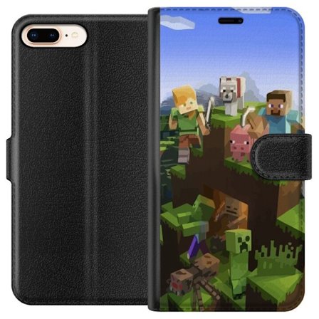 Kompatibelt Lommeboketui til Apple Apple iPhone 8 Plus MineCraft