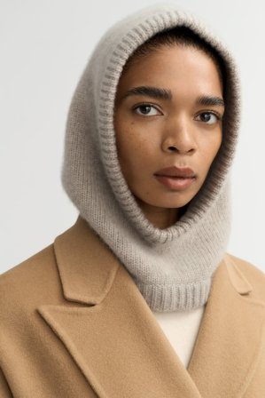 Soft Goat - Balaclava - Cashmere beanie - One Size - Greige