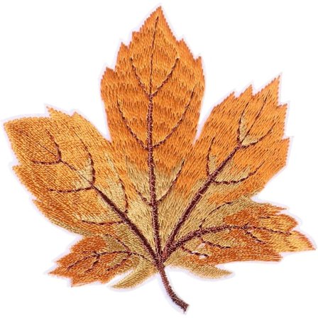 12 stycken lönnlöv lapp strykjärn på lapp broderad på kläder hatt sy tillbehör gul