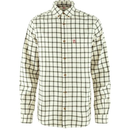 Fjällräven Övik Flannel Paita S - Miehet - Chalk White-Laurel Green - Paidat