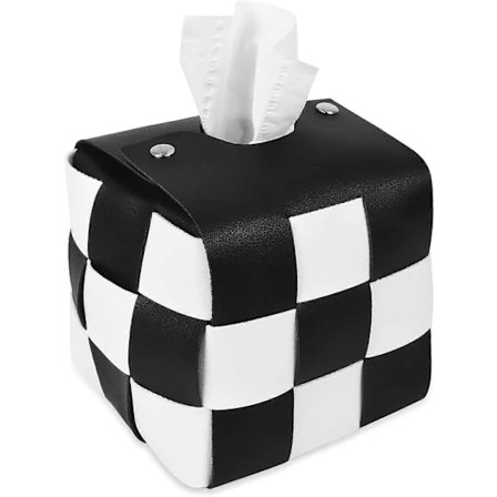 1 stk. Tissue Box Holder, Cube Tissue Box Cover, Firkantet Tissue Holder i PU-lær, Moderne Serviettpapirdispenser