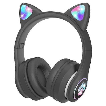 Barnhörlurar med mikrofon/RGB LED-lampa, Bluetooth-hörlurar för barnplatta/skola/smarttelefon