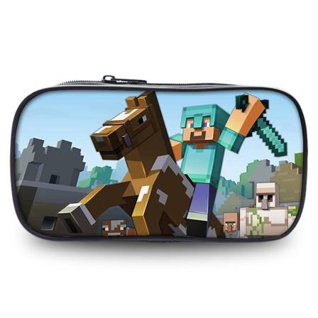 Barn Minecraft trykt blyantveske Penn veske Glidelås Bag Gaver B