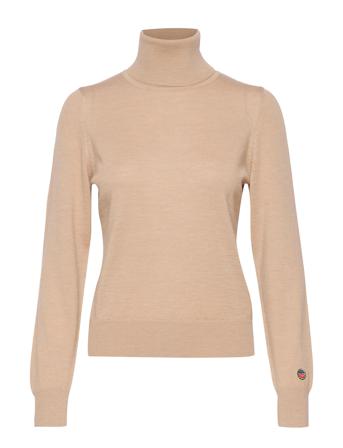 Alice Rollerneck Sweater Høyhalset Pologenser Beige BUSNEL
