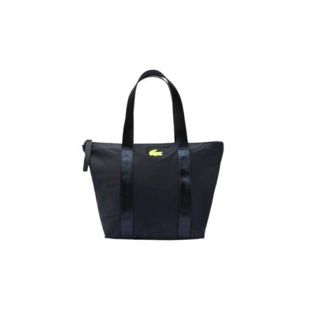 Lacoste, Bag carried hand zipped in nylon Jeanne Nf 3620Ya Zwart, Dames, Maat:ONE Size