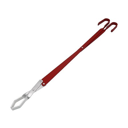 Iso punainen Bbq alumiininen hiilipidike pitkällä kahvalla hiilipidike kodin keittiöön Bbq Bbq jatkopidike hiilipidike