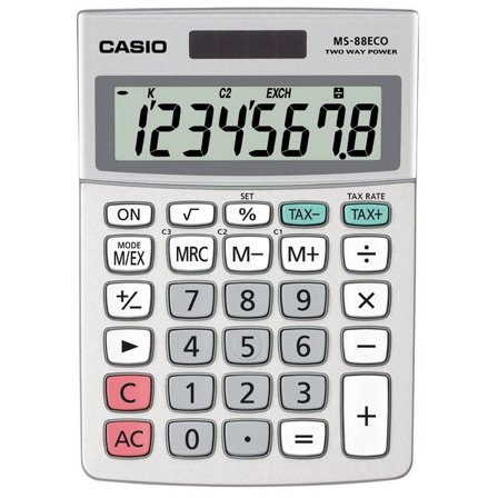 CASIO Bordsräknare MS-88ECO - Lyreco - Kontorsmaskiner - Räknare - Bordsräknare