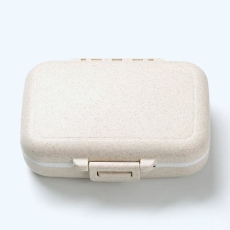 Dosett pillerask medicin ask pillerdosett 6 fack beige