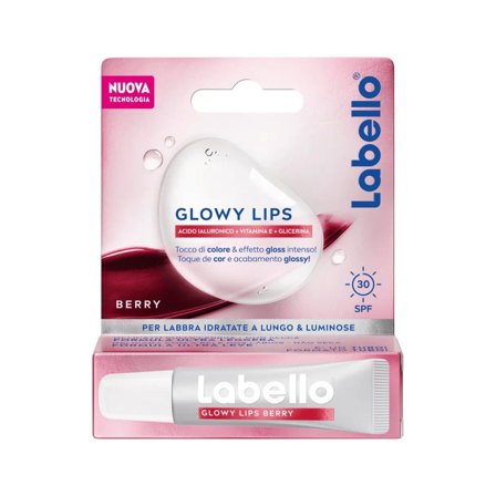 Labello Glowy Lips Berry Labbra Ultra-Idratante Acido Ialuronico