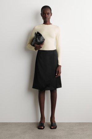 COS Women's Top A Maniche Lunghe In Jersey Tecnico in Bianco