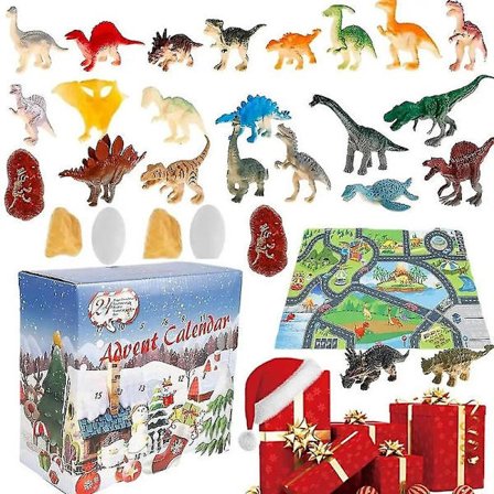 Dinosaur Adventskalender 24 Dager Dinosaur Jul Nedtelling Kalender Leke Dino Leke Julegave Til Gutter Jenter 3 År Gamle (FMY)