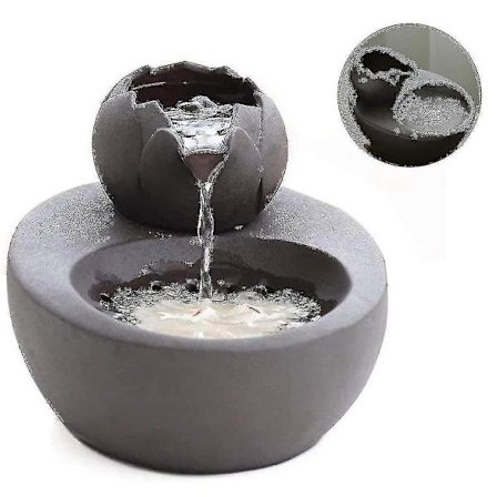 Kattedrikkefontæne, lydløs kattevanddispenser i keramik, sort(,) TA