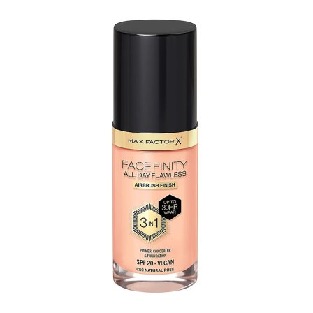 Max Factor Facefinity All Day Flawness 3in1 Liquid Foundation 50 Natural Rose, Makeup, Ansigt, Foundation