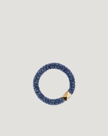 Dark Department Fluffy Fat Hair Tie W/Gold Niebieski Akcesoria Dziewczyna - Kids Brand Store