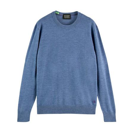 Scotch & Soda, Round-neck Knitwear Blauw, Heren, Maat:XL