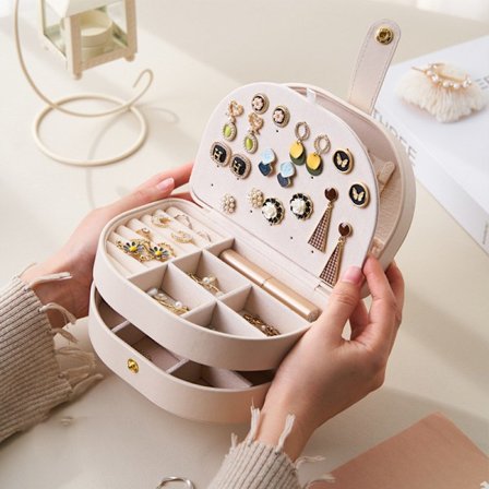 Smyckeskrin i flera lager med lås