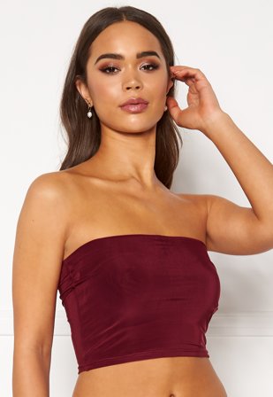Goddiva Longline Bandeau Tube Berry Klær