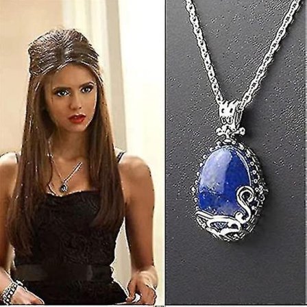 Vampire Diaries Halsband, The Vampire Diaries Katherine Pierce Halsband Daywalking Katherine Halsband Hänge Berlock Halsband - Kungligt Blå Och 
