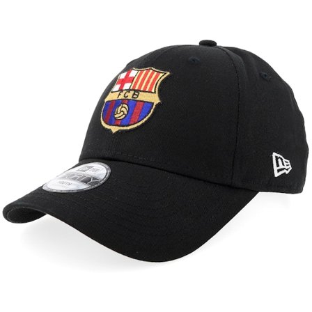 New Era - Football Zwart adjustable Cap - Kids Barcelona Core 9FORTY Black Adjustable @ Hatstore