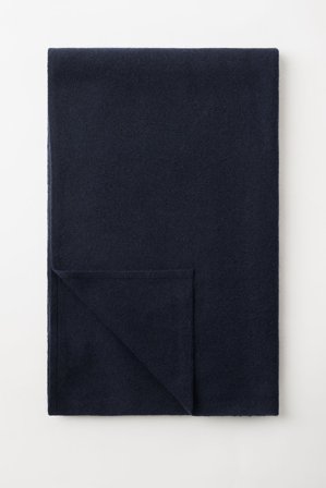 Soft Goat - Knitted Scarf - Cashmere scarf - One Size - Navy