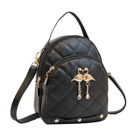 Kvinner Liten Ryggsekk PU Broderi Stor Kapasitet Mini Enkelt Søt Reiseveske for Jenter Fri Størrelse