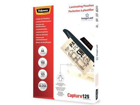 Fellowes Laminat A4 125mic Klar 100/fp - Lyreco - Kontorsmaskiner - Laminering - Laminat - A4