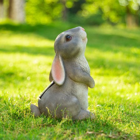 Havefigur af Kanin til Udendørs Dekoration med LED-Lys