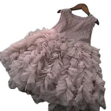 Lasten tyttöjen brodeerattu morsiusneito prinsessa tutu mekko hääjuhliin tanssiaismekko