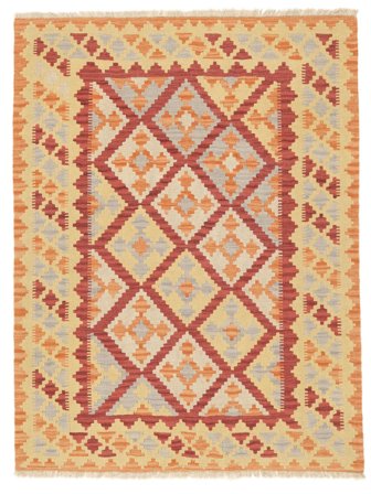 Hand Woven Kilim Qashqai Rug 158X205 Orange/Dark Red Small