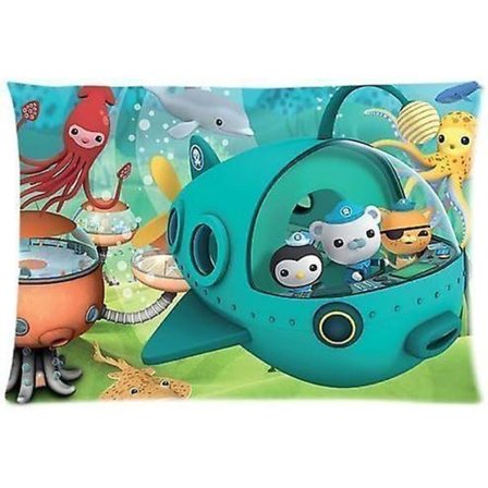 Octonauts Gup -kuvioinen mukautettu vetoketjullinen tyynyliinan päällinen, standardikoko (40cmx60cm) AB-6969[YJD]